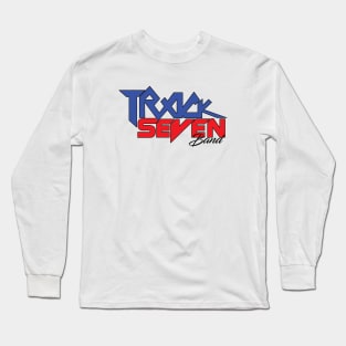 Blue Red and Black Logo Track Seven Band Long Sleeve T-Shirt